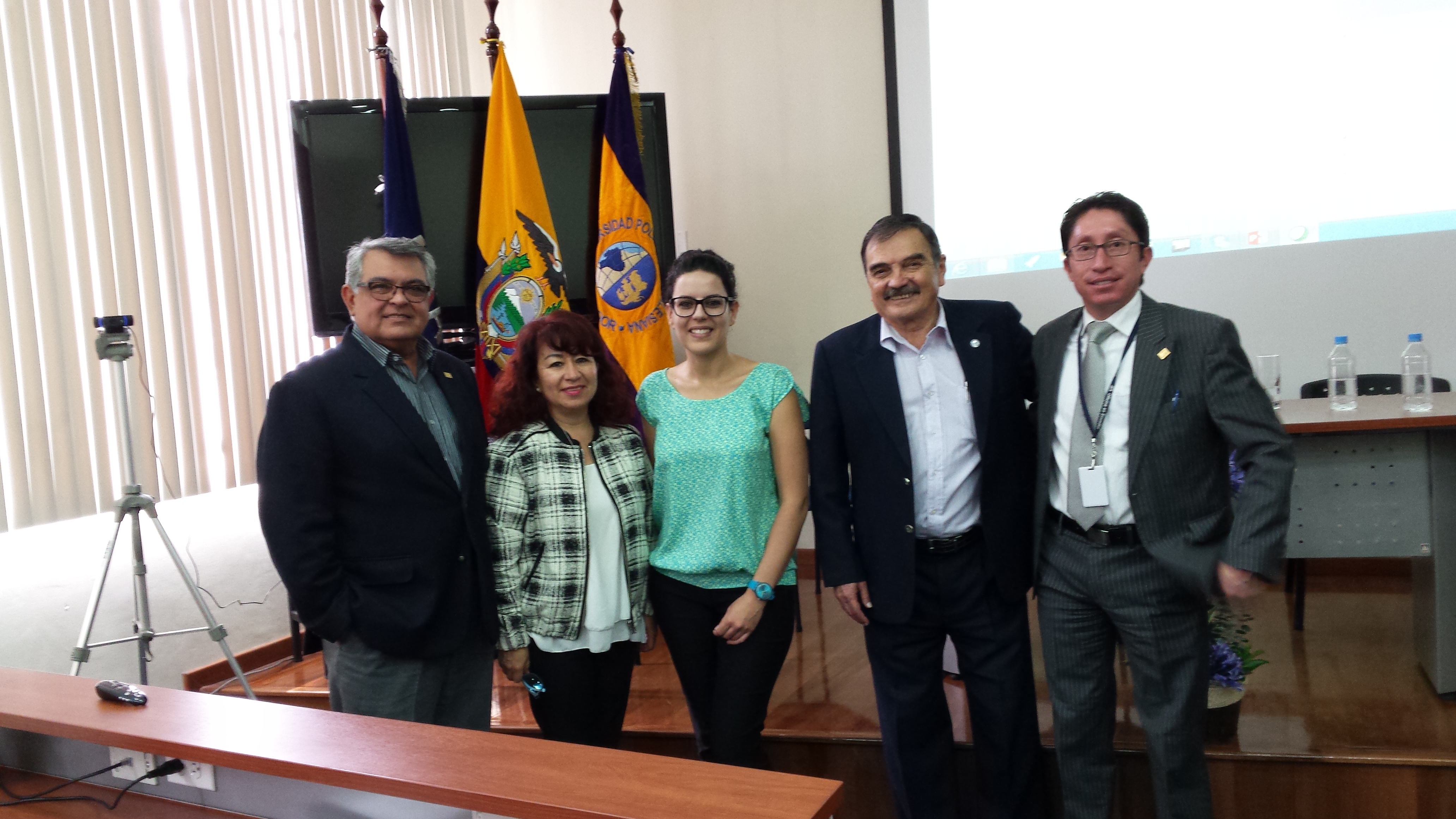 Narcisa Requelme, second from the left, with other speakers