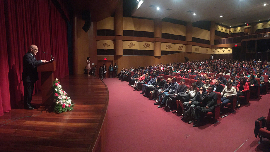 UPS president Javier Herrán during the inauguration of the Congress