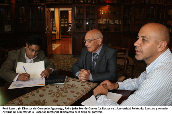 CUENCA: UPS, Fundación Riccharina y el Consorcio Aguarongo firman convenio