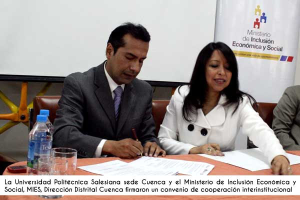CUENCA: UPS y MIES firman convenios de cooperación institucional