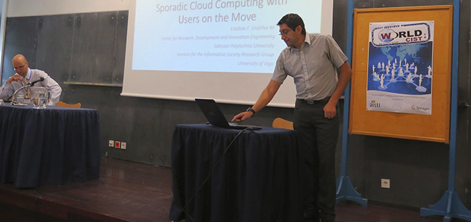 Esteban Ordóñez during his presentation in Azores, Portugal.