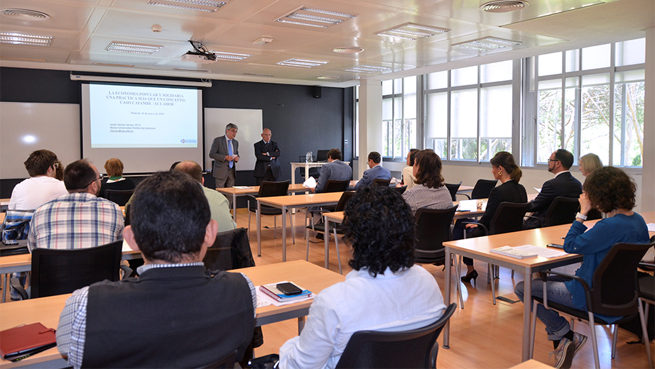 (right) Javier Herrán, UPS president, during his talk