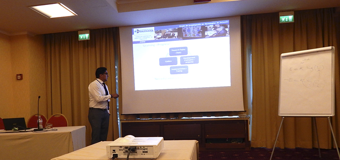 Eduardo Pinos during his presentation at the IEEE ISSE – Rome