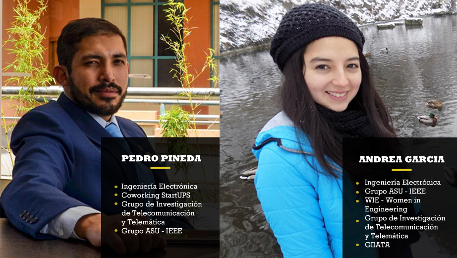 Pedro Pineda y Andrea García, beneficiaros de la beca de estudios otorgados por la Alianza Francesa