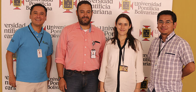 Left to right: Esteban Inga – Roberto Hincapié – Cristina Gómez – Juan Inga