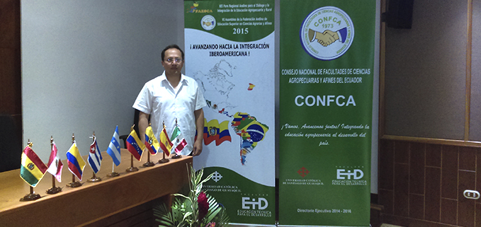 PhD. Fredi Portilla, en el XII Foro Regional Andino para el diálogo y la integración de la Educación Agropecuaria y Rural