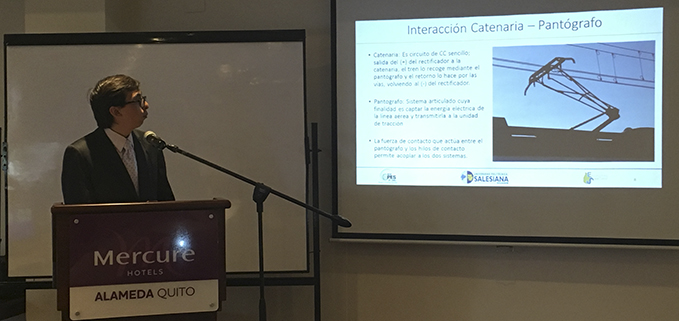 Presentación realizada por Diego Criollo, estudiante de la Carrera de Ingeniería Eléctrica