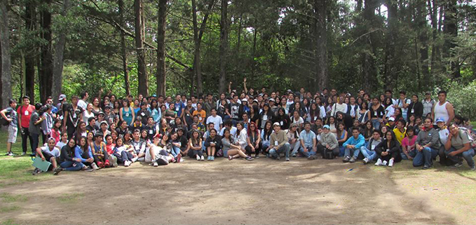 Estudiantes de la UPS sede Quito en el ASU PARK 2016 realizado en el Parque Metropolitano de la Armenia.