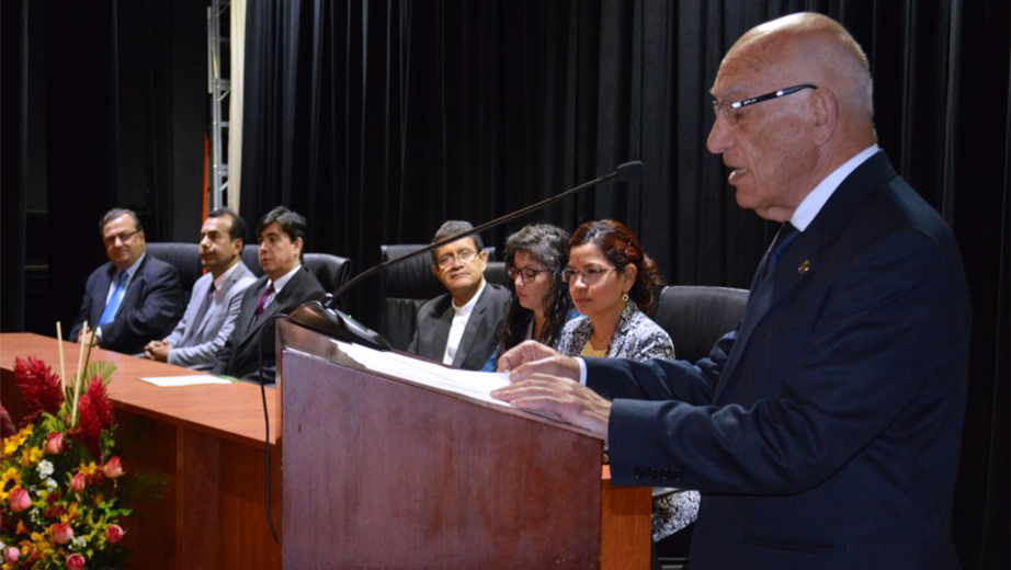 El P. Javier Herrán, durante su discurso en la inauguración del CITIS 2016