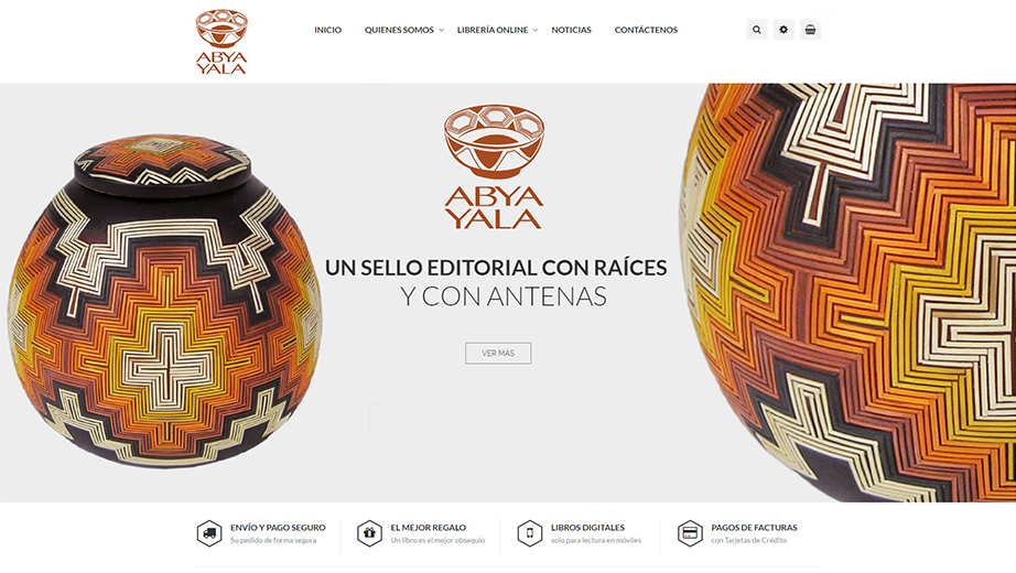 La renovada página web de La Editorial Universitaria Abya Yala