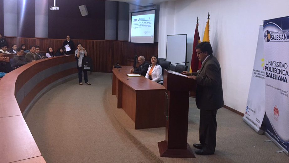 Intervención del Vicerrector de la Sede Cuenca, Econ. Cesar Vásquez