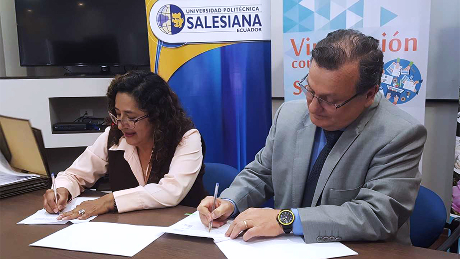 Firma del convenio entre la UPS y la Fundación Sedal