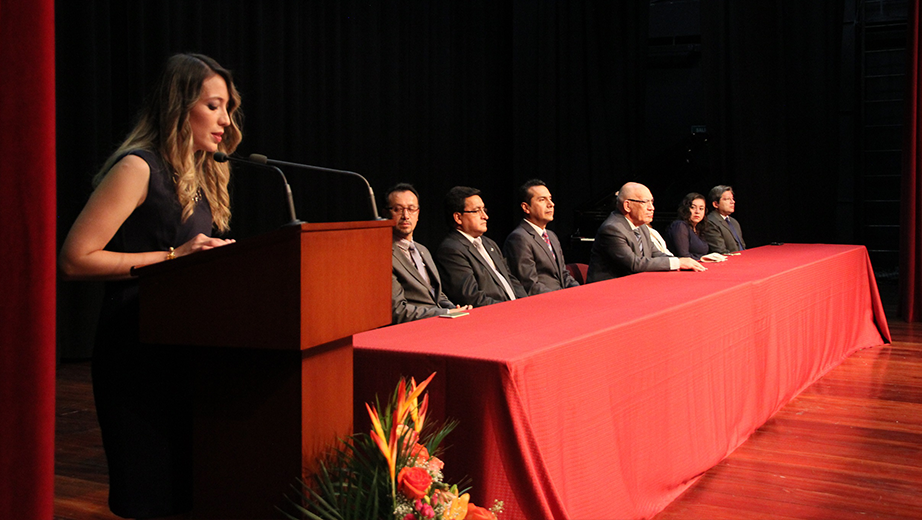 Intervención de Miryan Loaiza, directora de la carrera de Ingeniería Ambiental