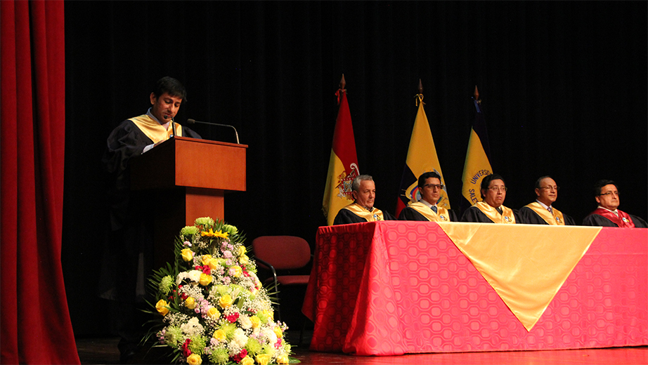 Intervención de Luis Garzón, director de la carrera de Ingeniería Mecánica de la UPS sede Cuenca