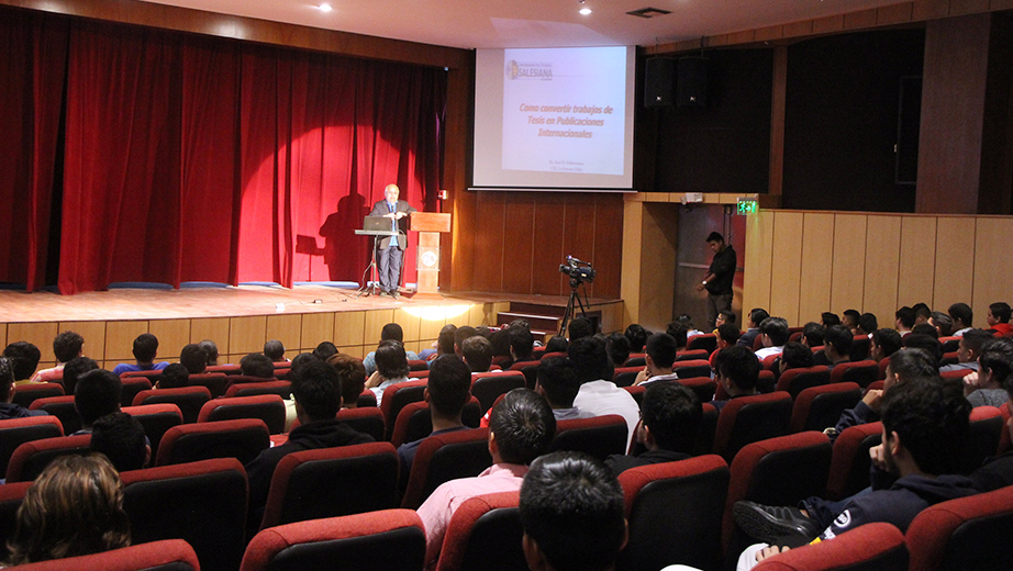 Conferencia junto a José Valderrama sobre Como convertir trabajos de Tesis en Publicaciones Internacionales