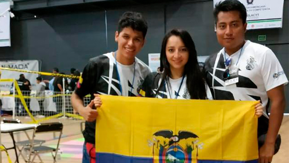 Members of the university's robotics club in the Robomatrix Continental 2018