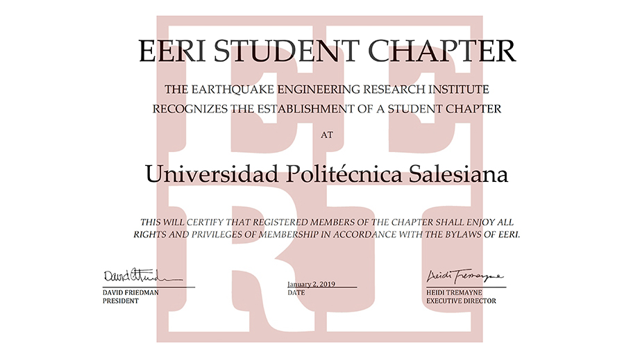 Certificación EERI (Earthquake Engineering Research Institute)