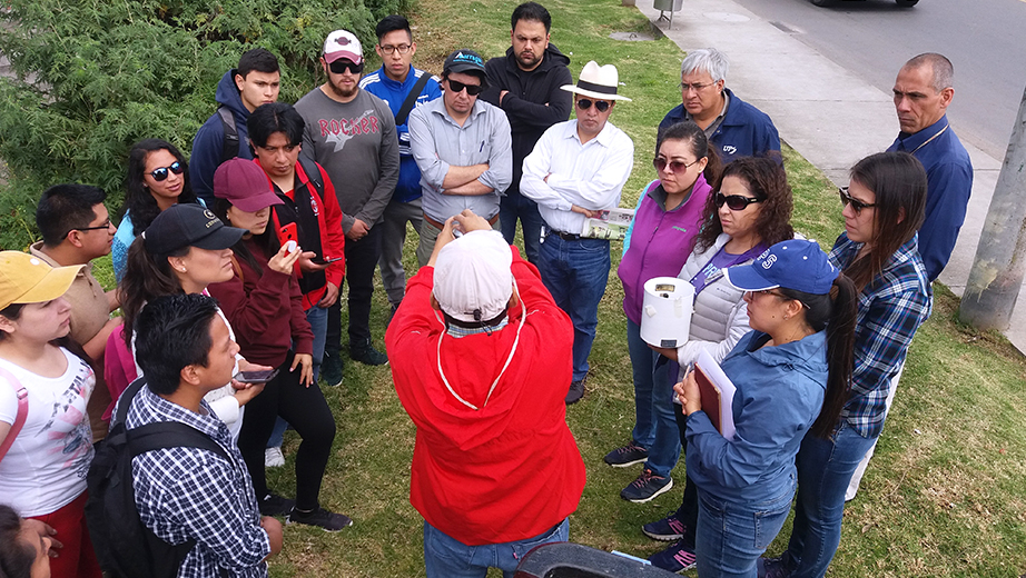 Environmental engineering professros in Cajas national park