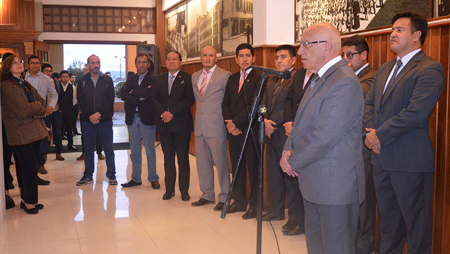 P. Javier Herrán durante su discurso