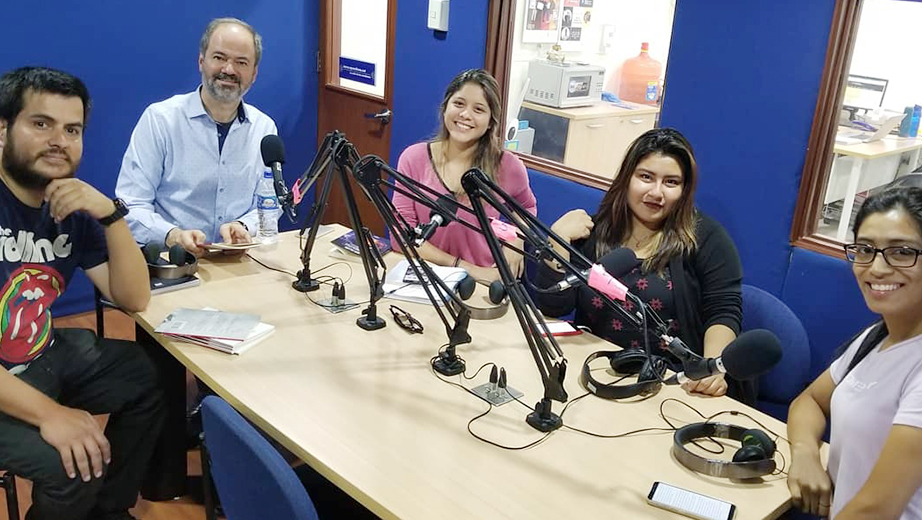 An interview conducted by students in the university's online radio