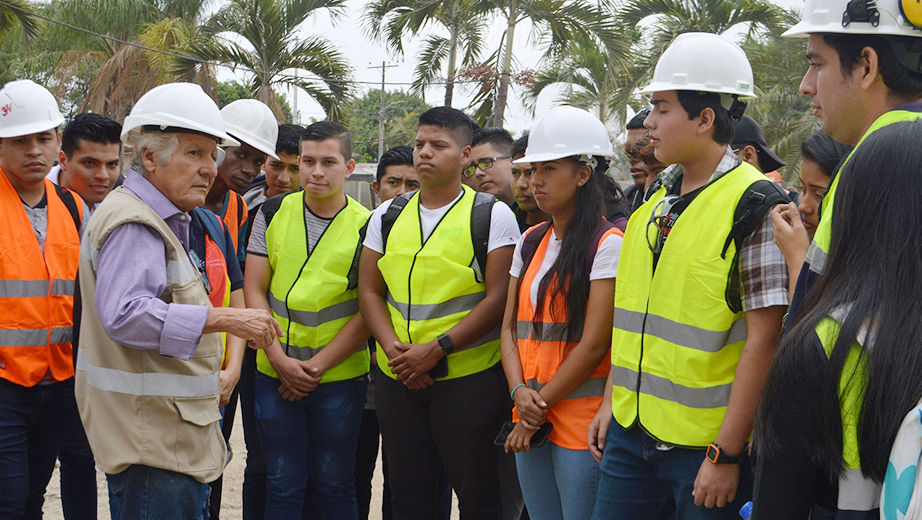 Students during their visit to the new 