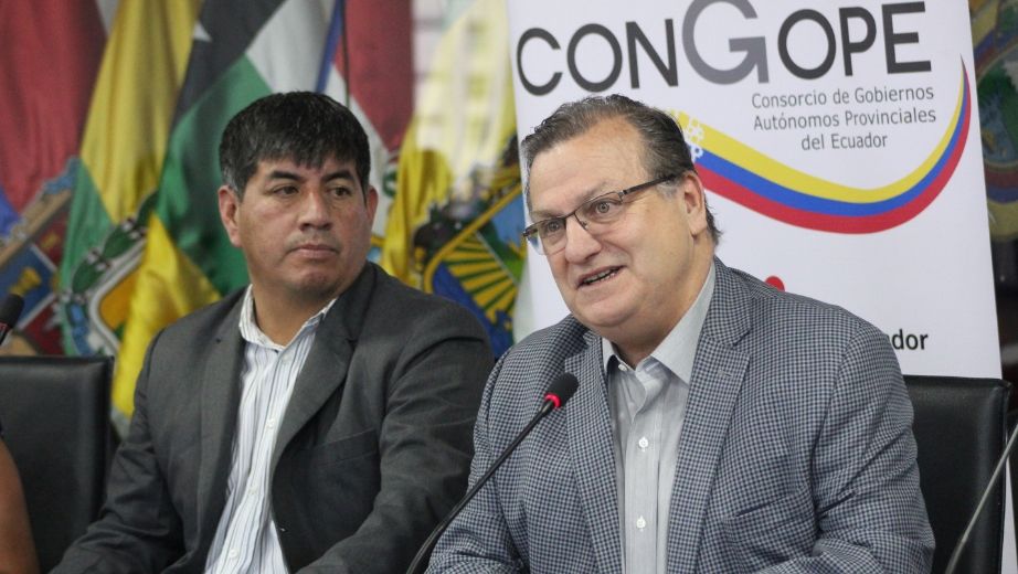José Juncosa, vicerrector de la UPS sede Quito, asiste a la rueda de prensa organizada por el CONGOPE sobre la Feria Nacional de Queso.