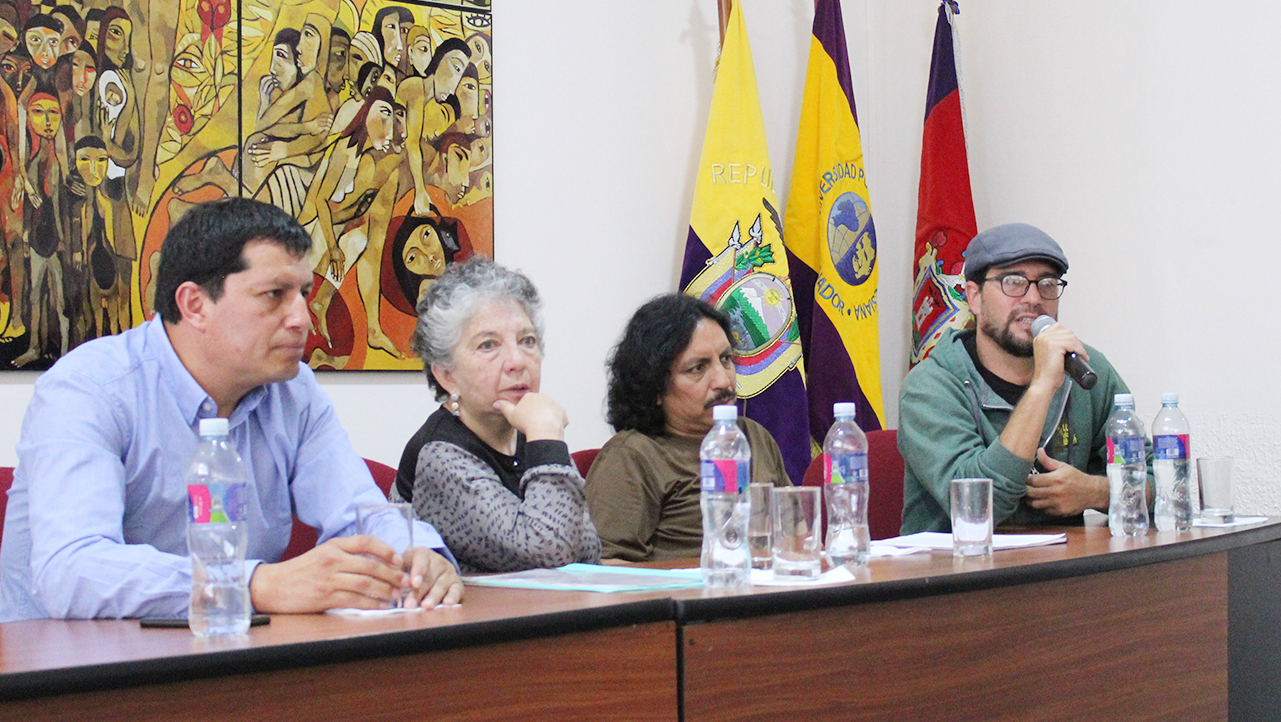 (De izq.) Darwin Reyes, Adriana Oña, Giovanny Heredia y Alejandro Ramírez