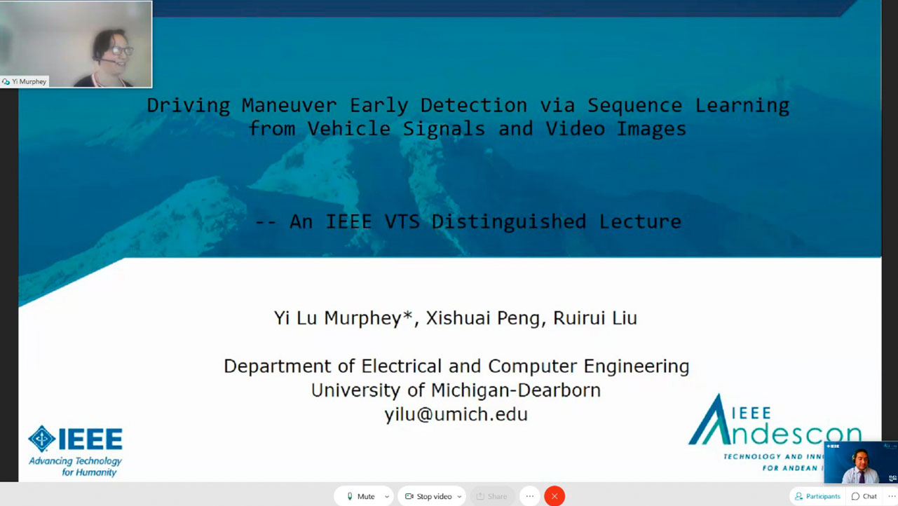Yi Lu Murphey, Xishuai Peng, Ruirui Liu presentan su conferencia magistral