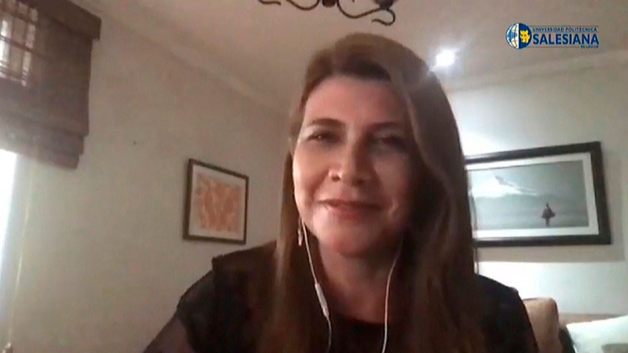 Palabras de bienvenida a cargo de María Sol Villagómez, vicerrectora de la sede Quito