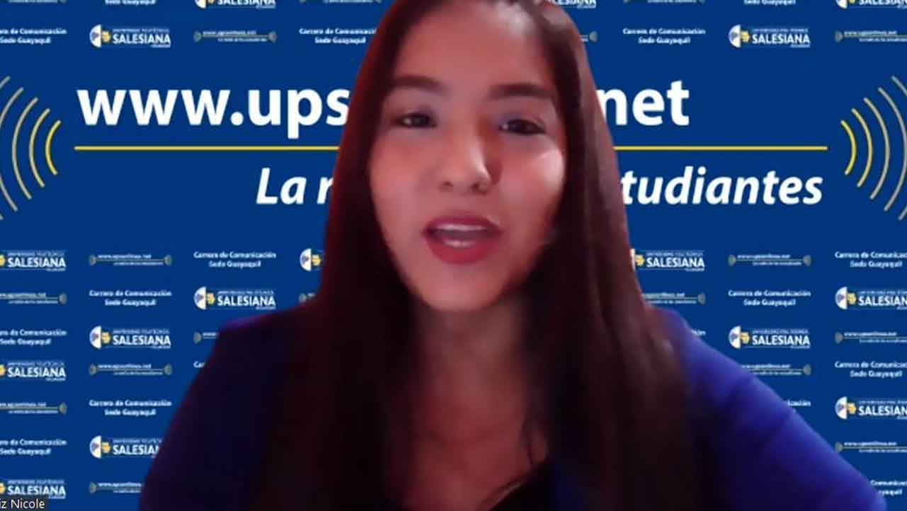 Nicole Ruíz, estudiante de la carrera de Comunicación