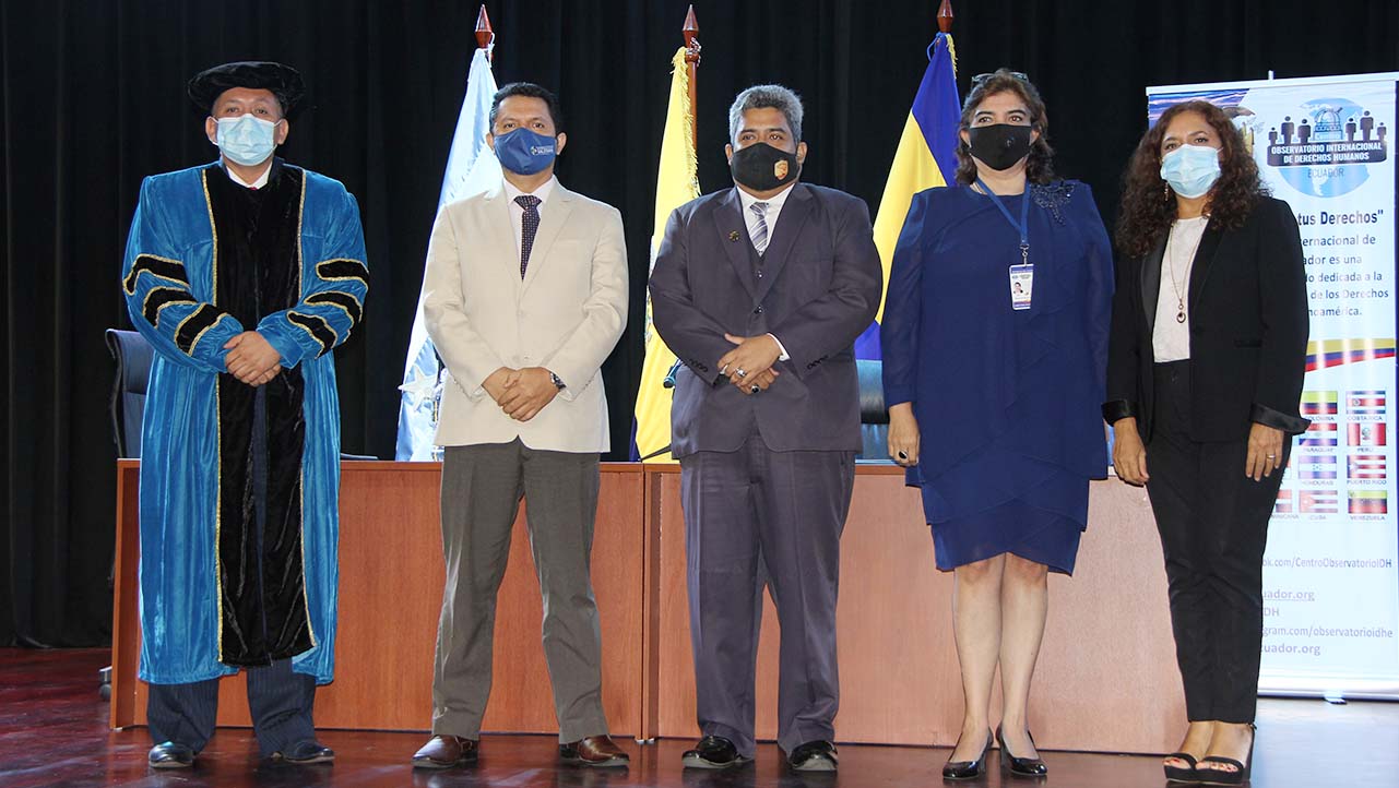 (De izq.) Washington Pedroza, Raúl Álvarez, Mario Miranda y Gina Guerrero