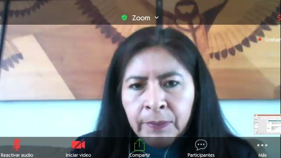 Especialista invitada durante su intervención