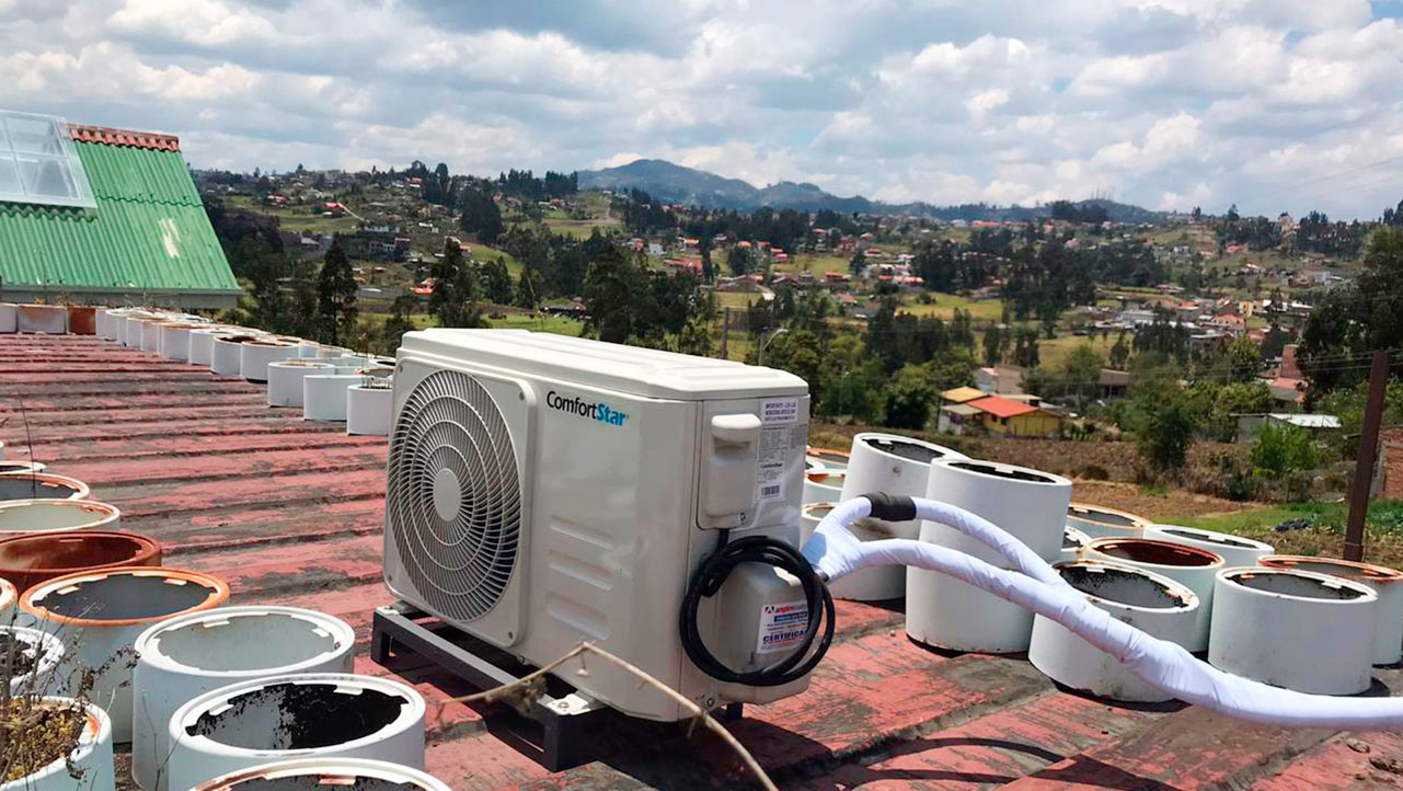 Sistema de ventilación instalado en la Fundación Hope de la ciudad de Cuenca