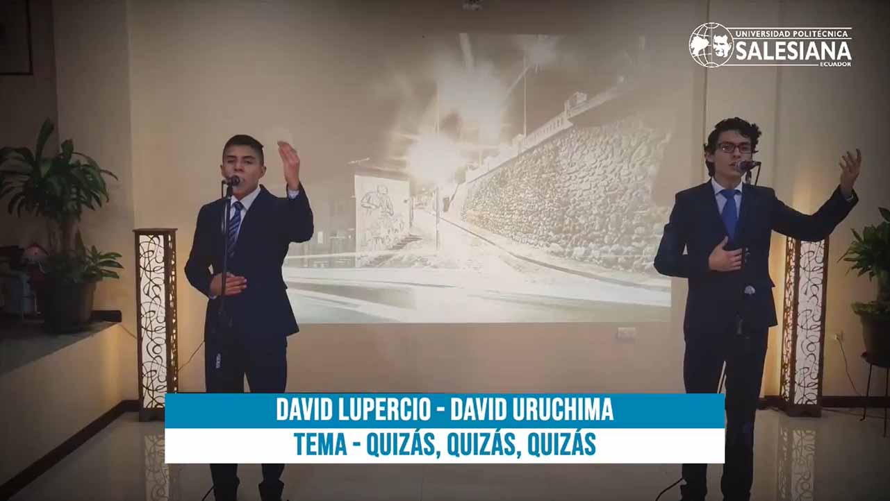 David Lupercio y David Uruzhima interpretando la canción: Quizás, Quizás, Quizás