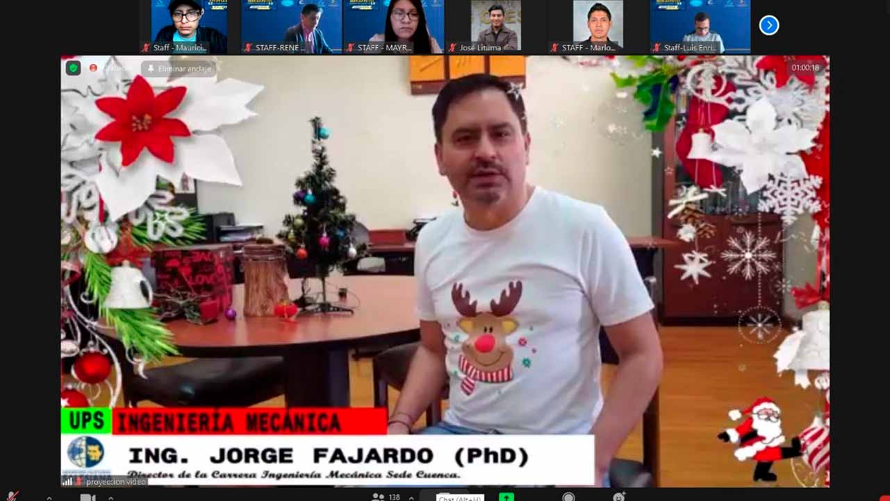 Saludo de Jorge Fajardo, director de la carrera de Ingeniería Mecánica de la UPS sede Cuenca