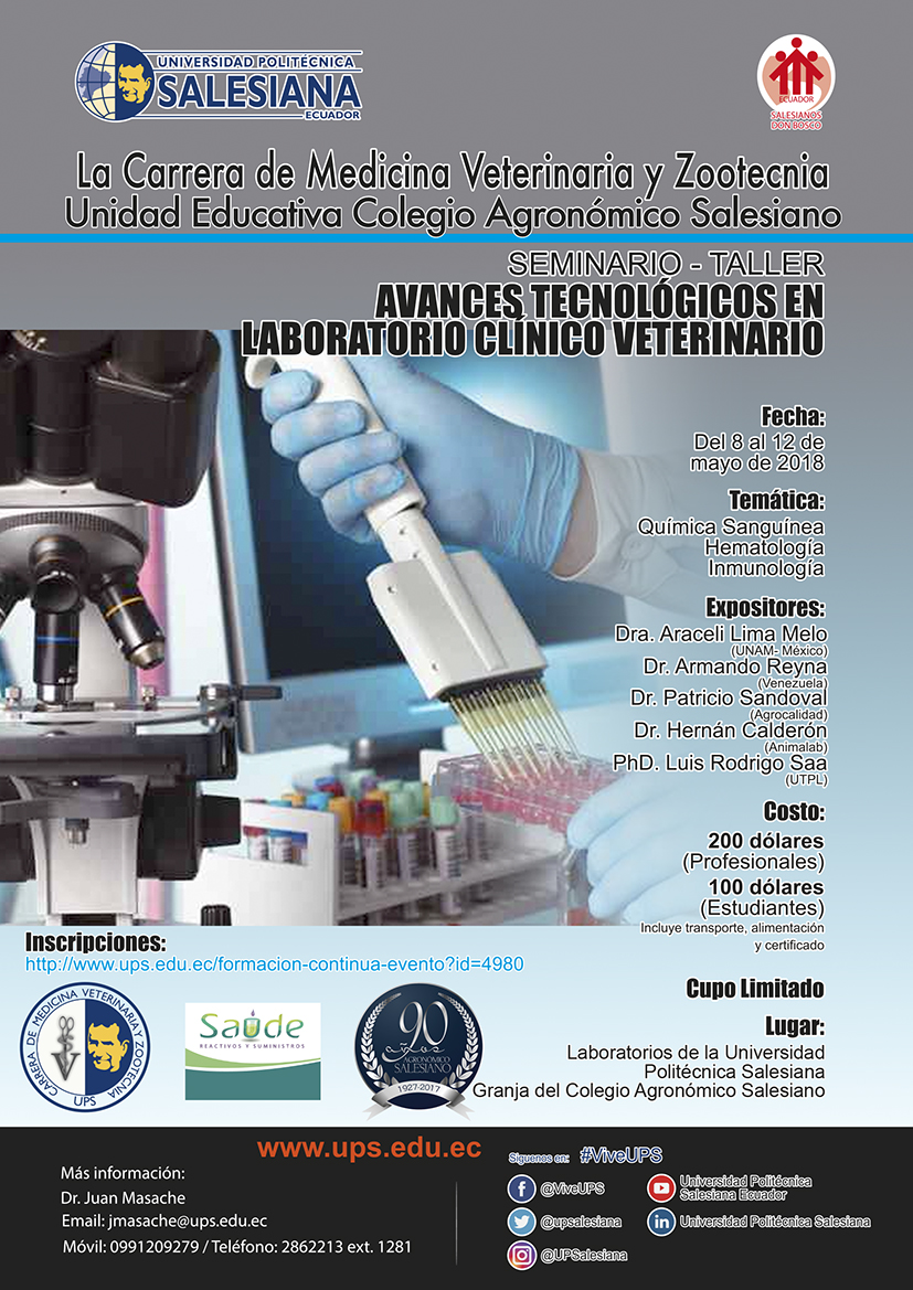 Seminario: Avances tecnológicos en laboratorio clínico veterinario - UPS
