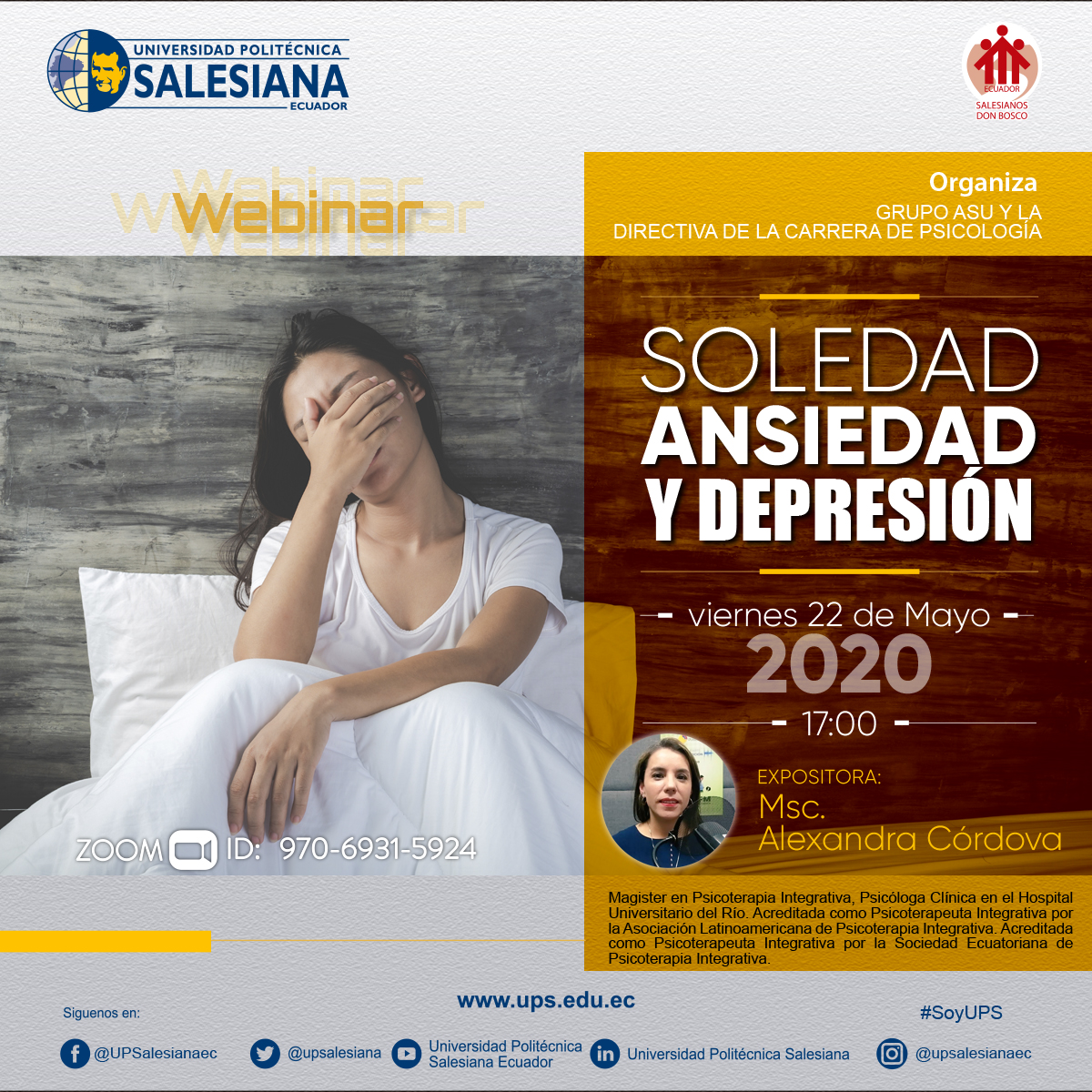 Webinar: Soledad, Ansiedad y Depresión - UPS