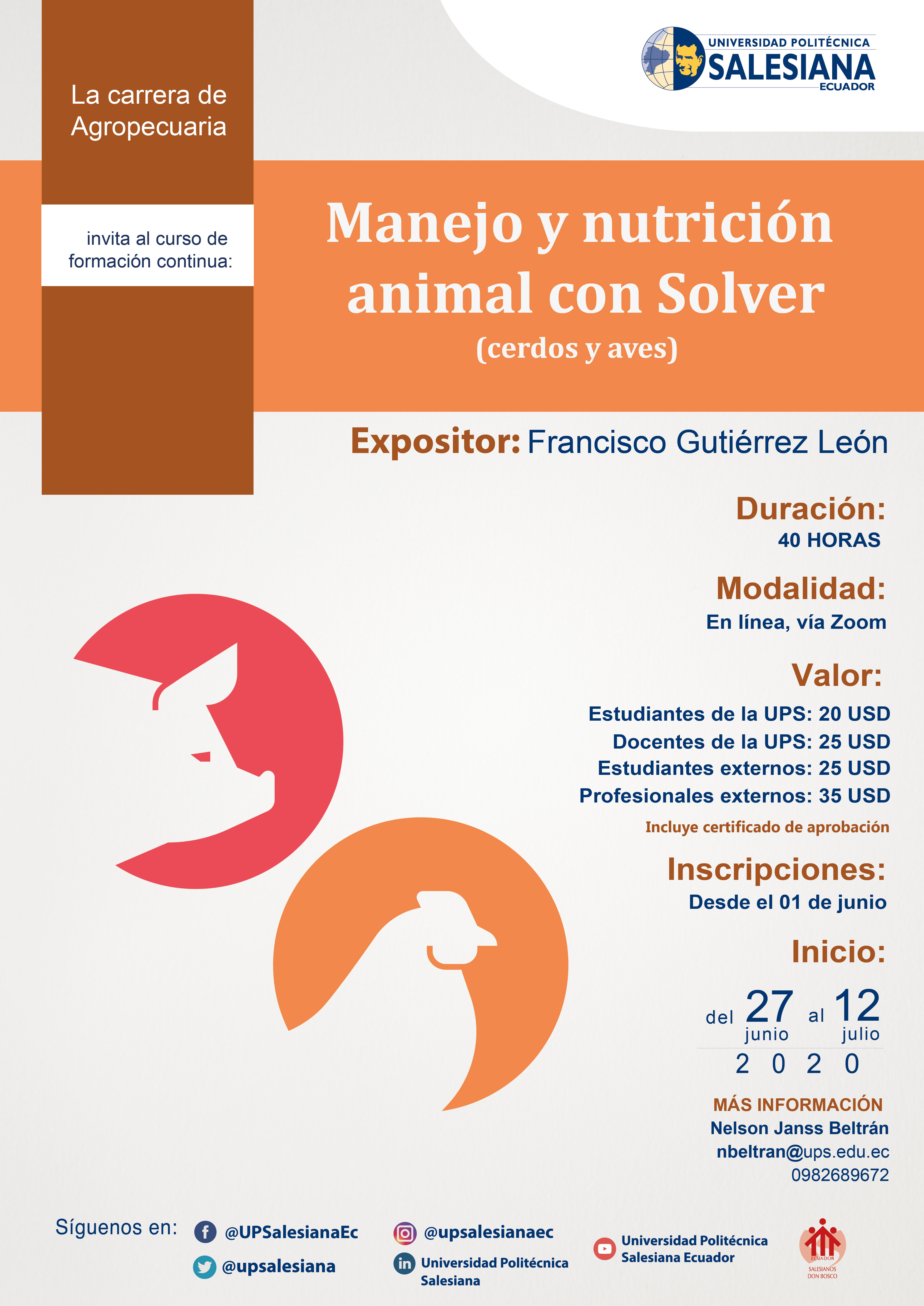 Manejo y nutrición animal con la herramienta Excel Solver - UPS Manejo y nutrición animal con la herramienta Excel Solver - UPS