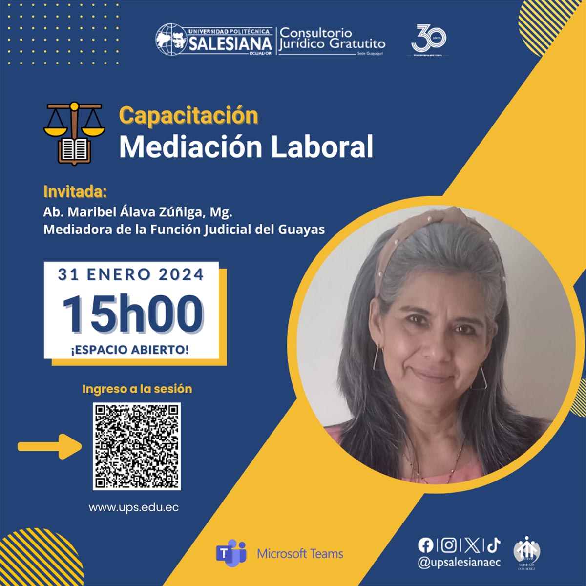 Afiche promocional de la Capacitación Mediación Laboral