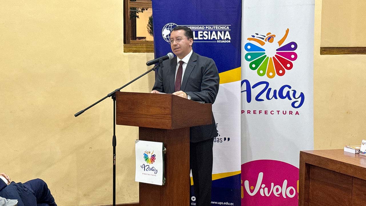 P. Juan Cárdenas durante su discurso