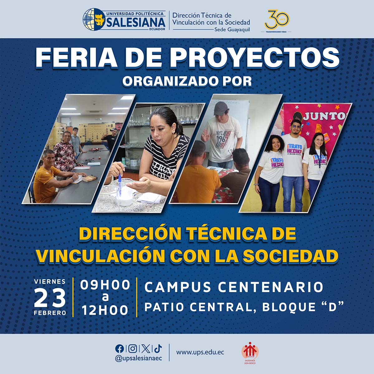 Afiche promocional de la Feria de Proyectos de Vinculación