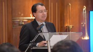 Juan Cárdenas during the presentation of the book