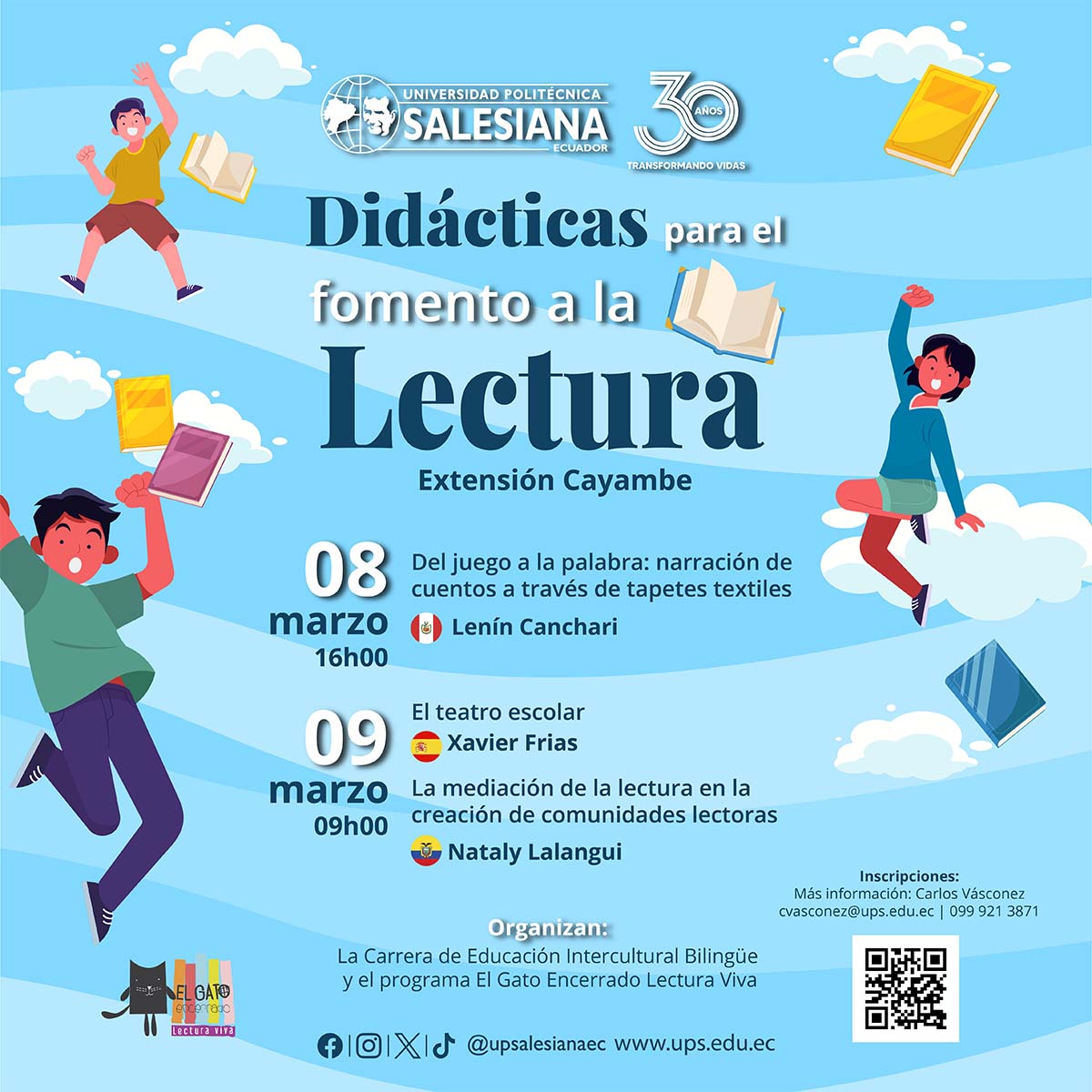 Afiche promocional del evento Didáctica para el fomento de la lectura