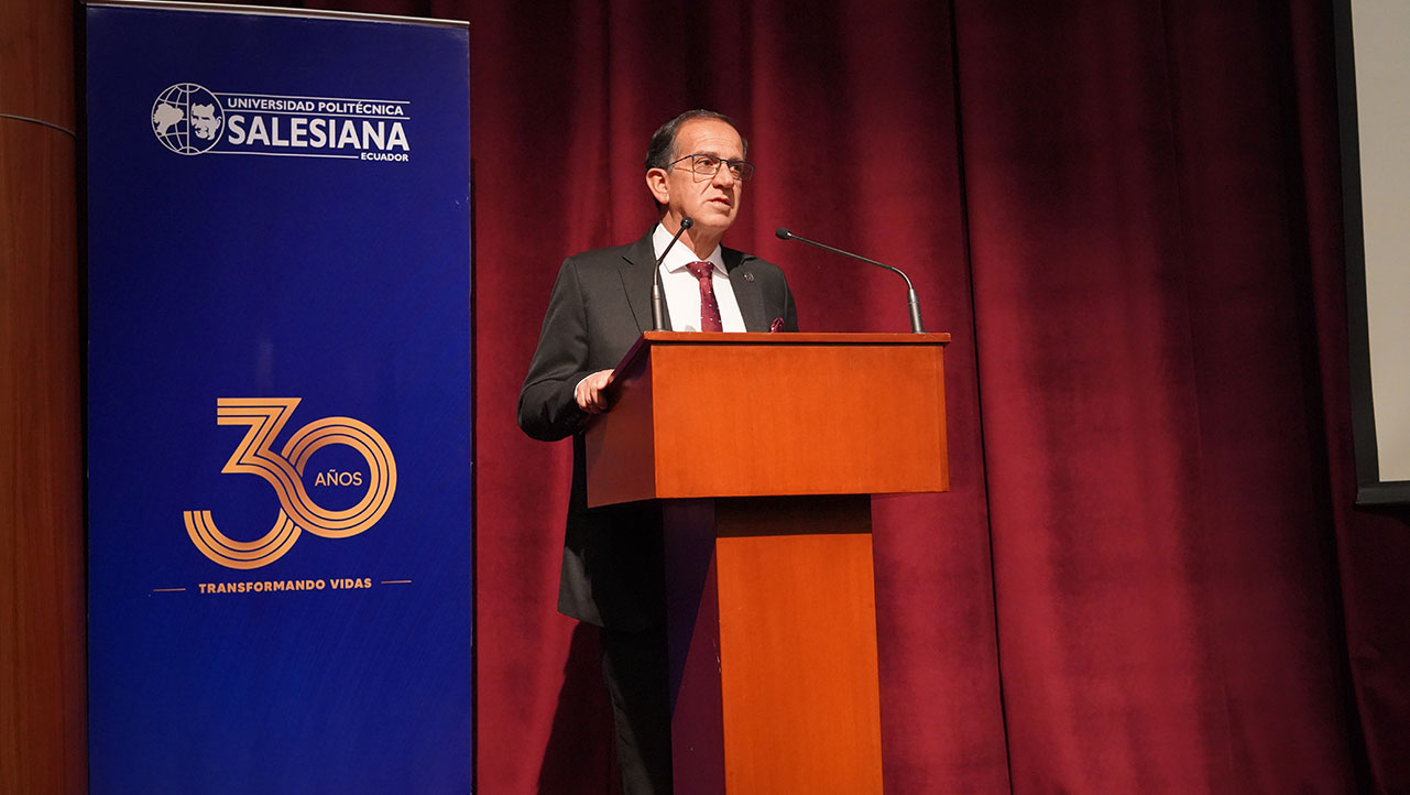 Intervención del Dr. Fernando Moscoso Merchán, Vicerrector de la UPS sede Cuenca