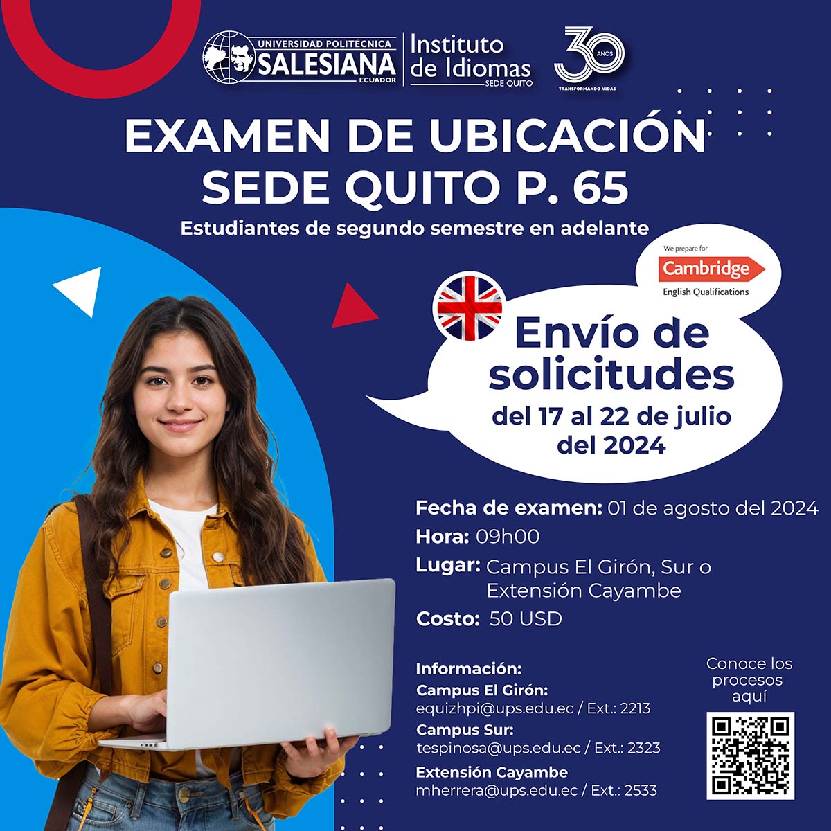 Examen de ubicación de Inglés