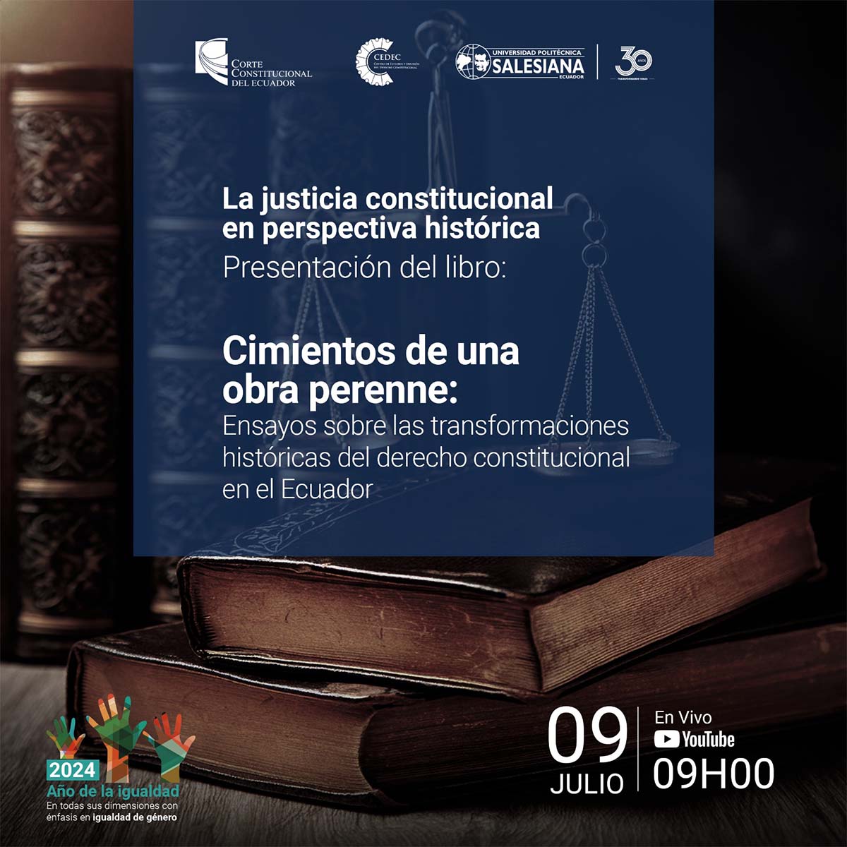 Afiche de la Presentación del libro: Cimientos de una obra perenne