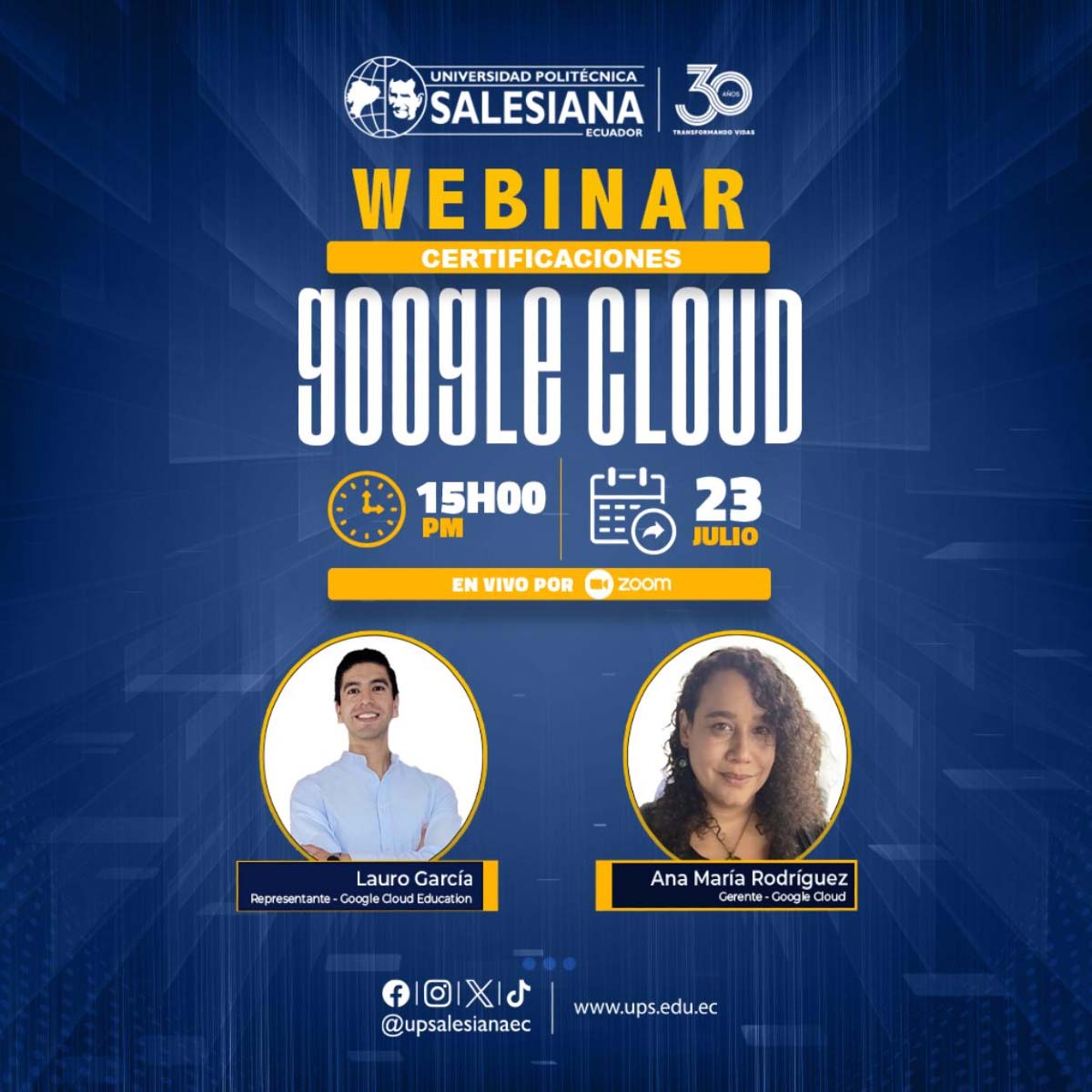 Afiche del Webinar: Google Cloud