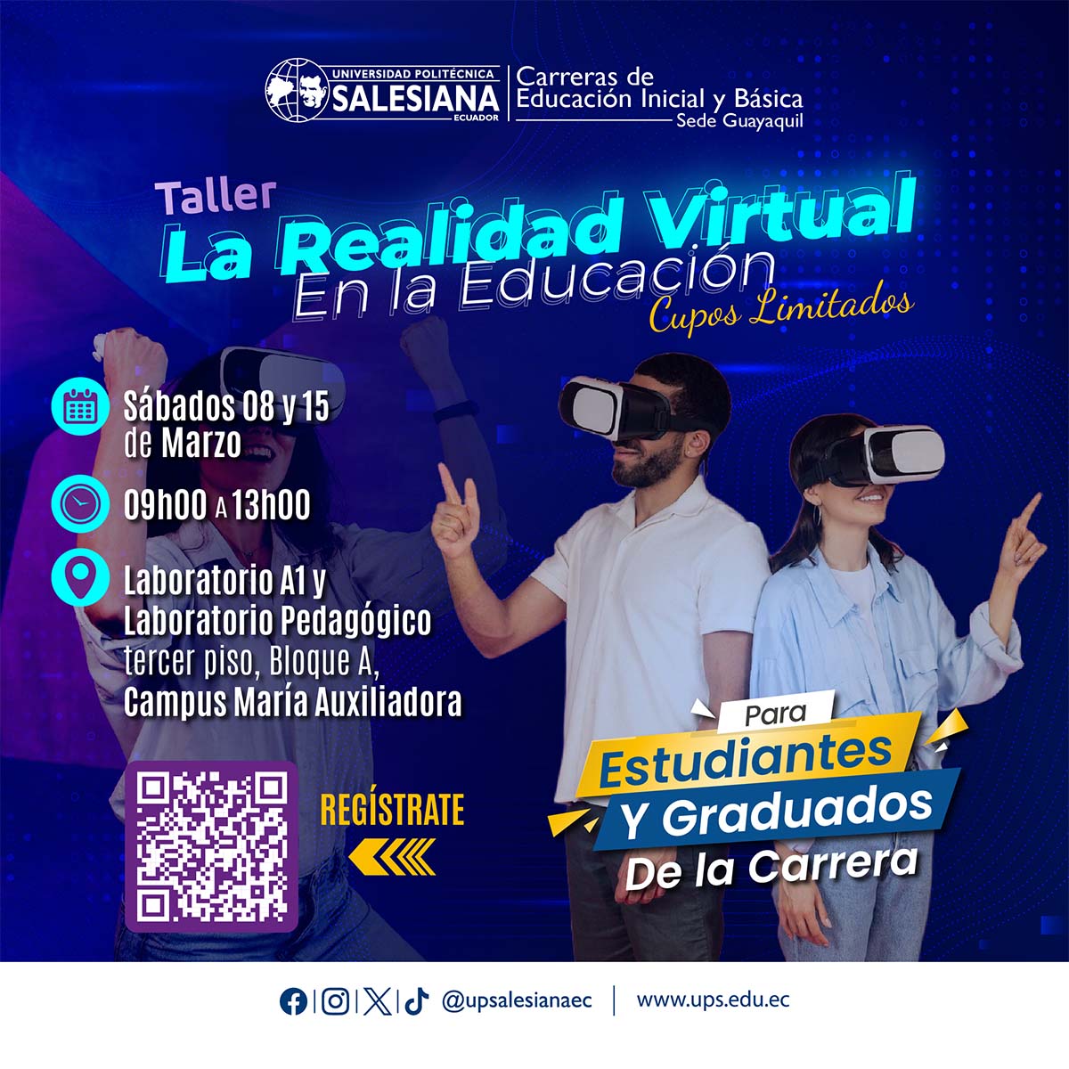 Afiche del Taller: La realidad virtual en la Educación
