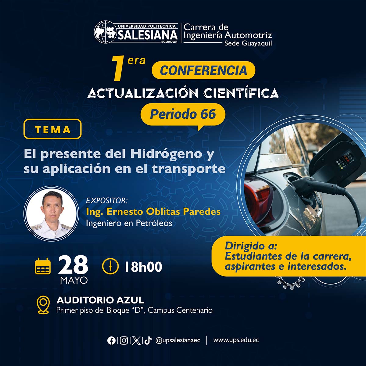 Afiche de la 1era conferencia de actualización científica: