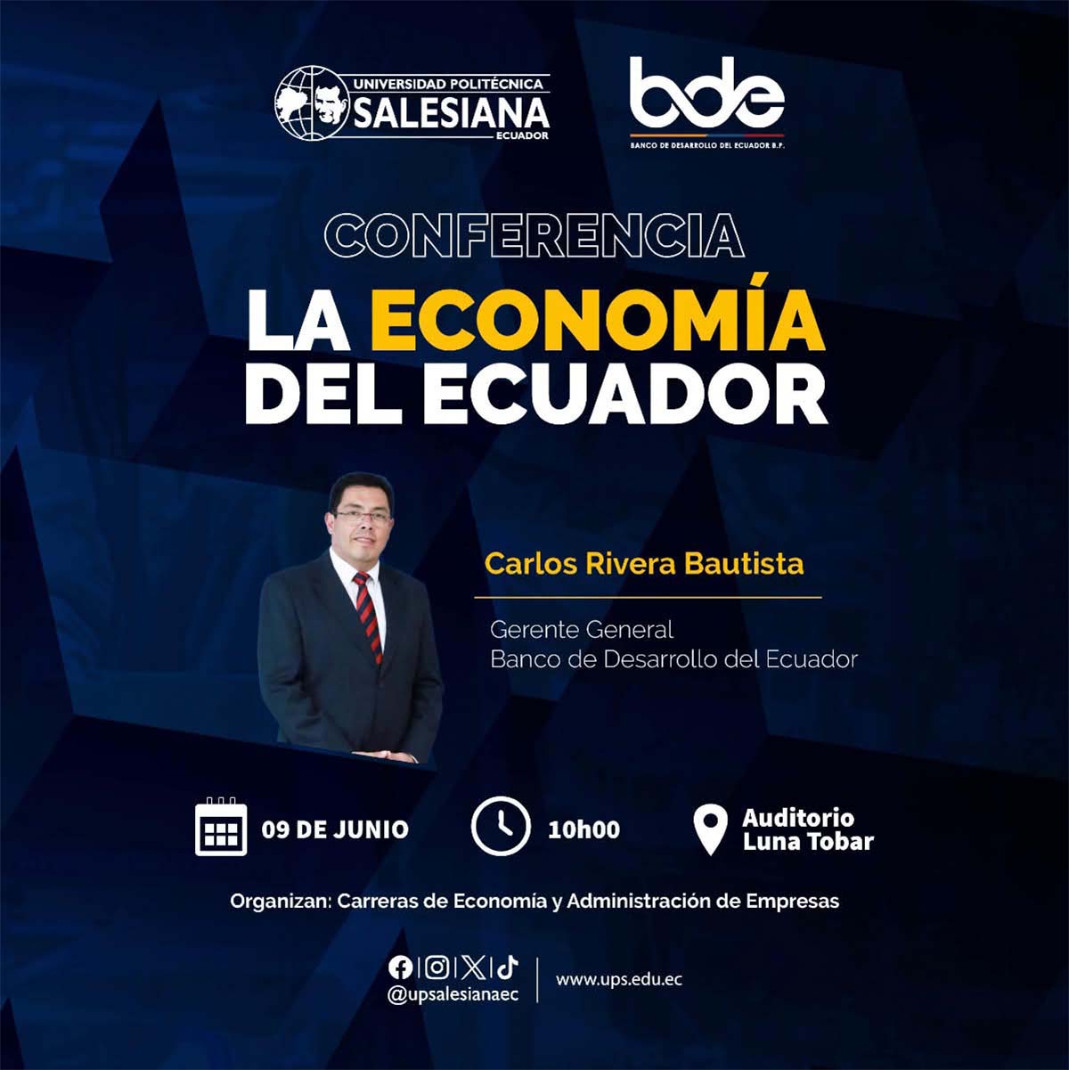 Afiche de la Conferencia: La Economía del Ecuador